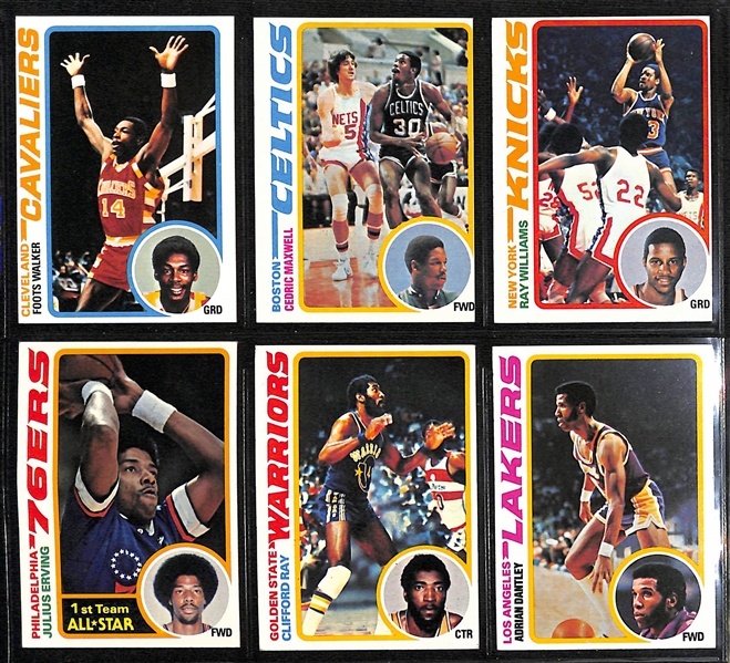 1978-79 Topps Basketball Complete Set of 132 Cards w. Bill Walton